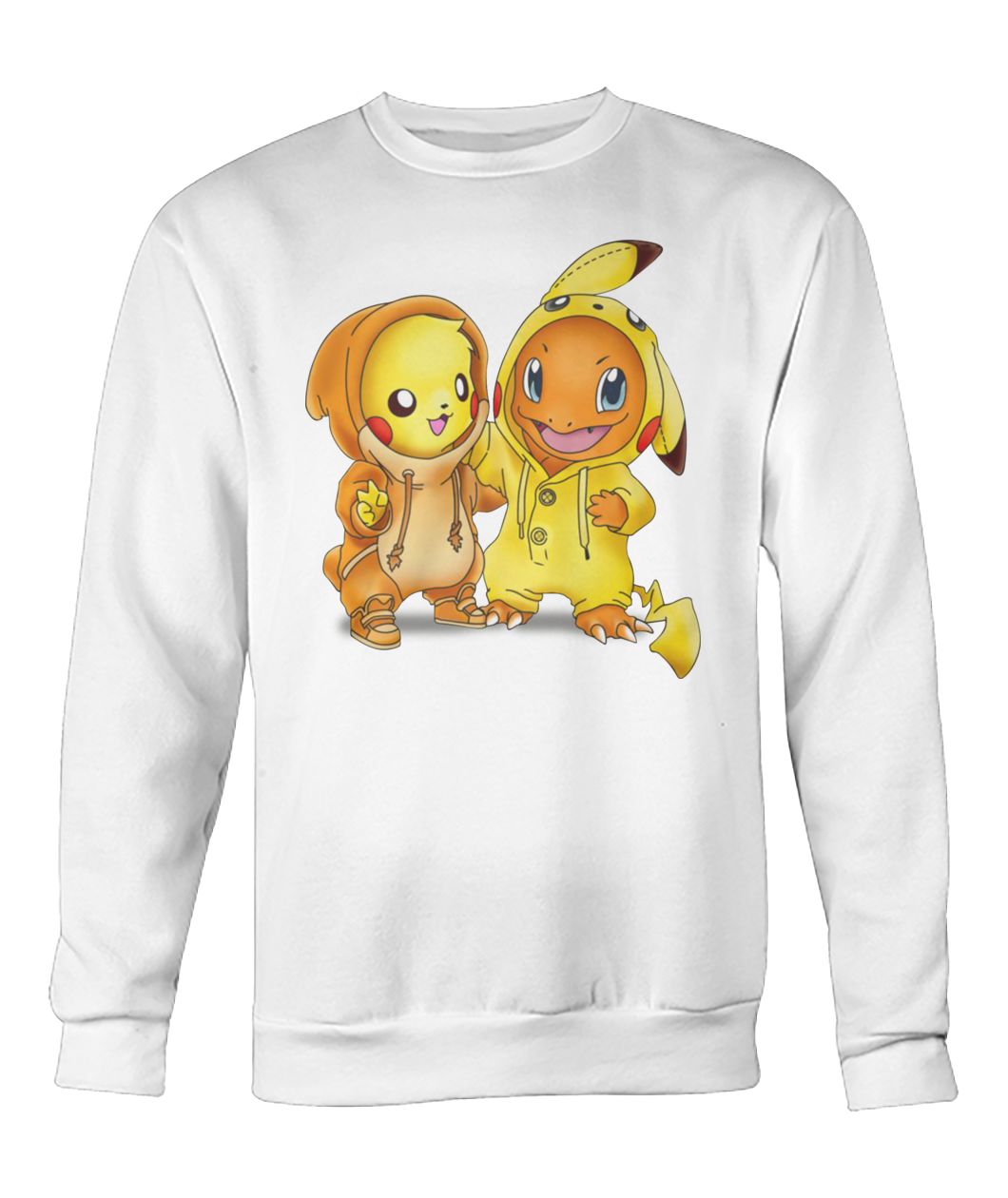 Baby pikachu hitokage charmander costume crew neck sweatshirt