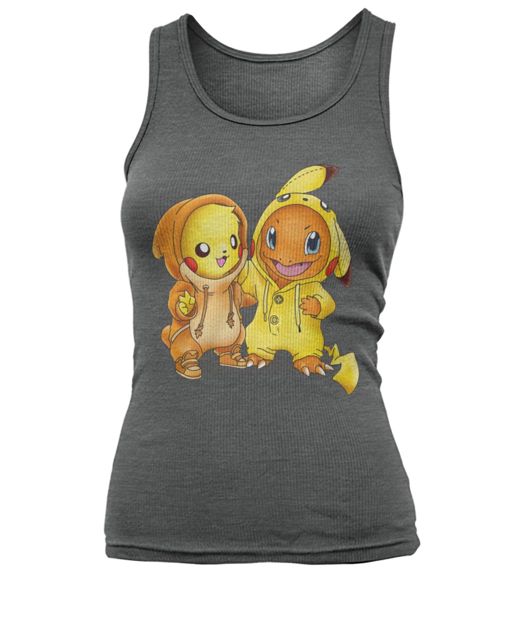 Baby pikachu hitokage charmander costume women's tank top
