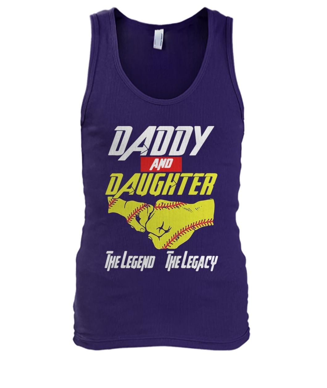 Baseball daddy and daughter the legend and the legacy marvel avengers men's tank top