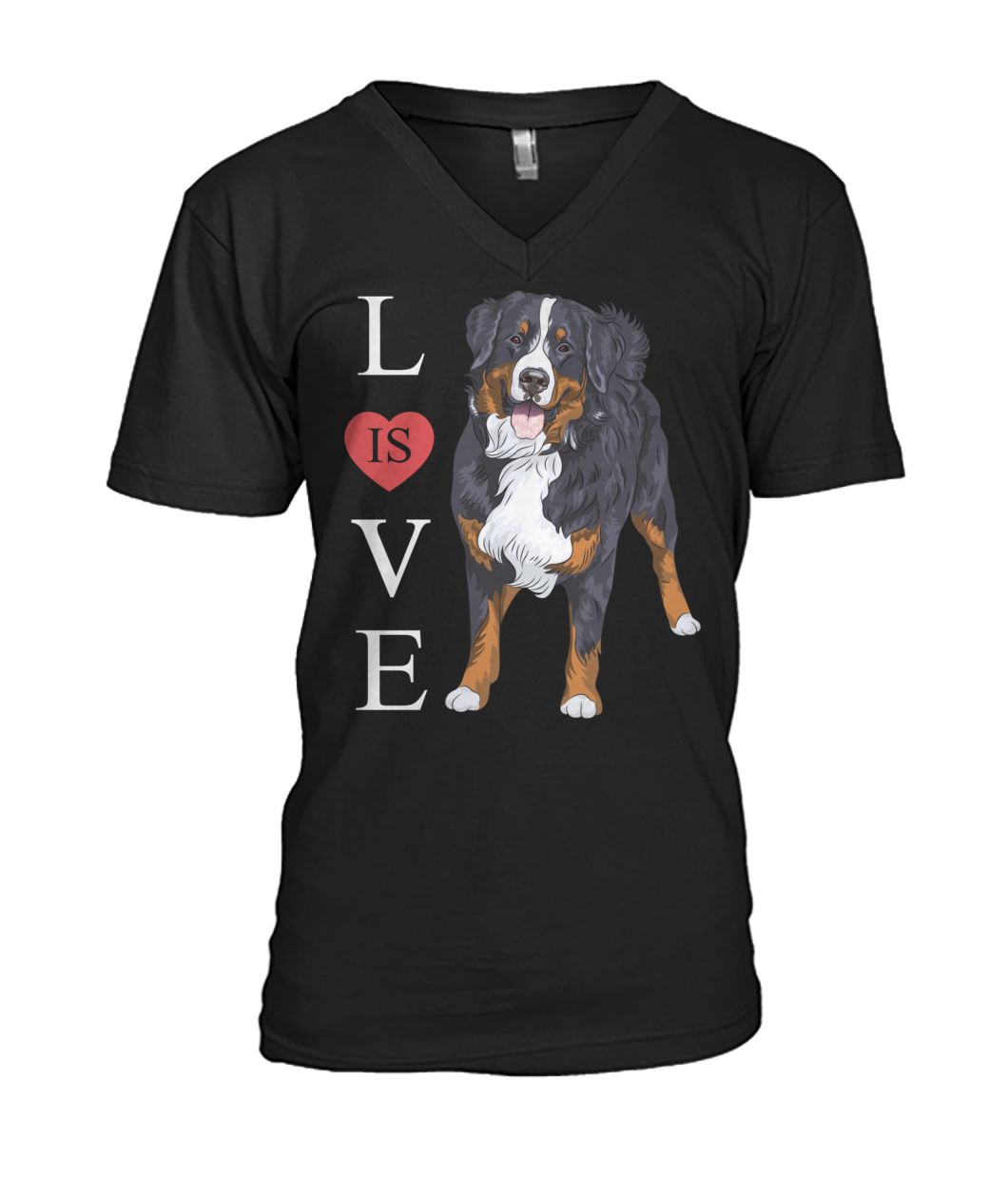 Bernese mountain dog is love mens v-neck