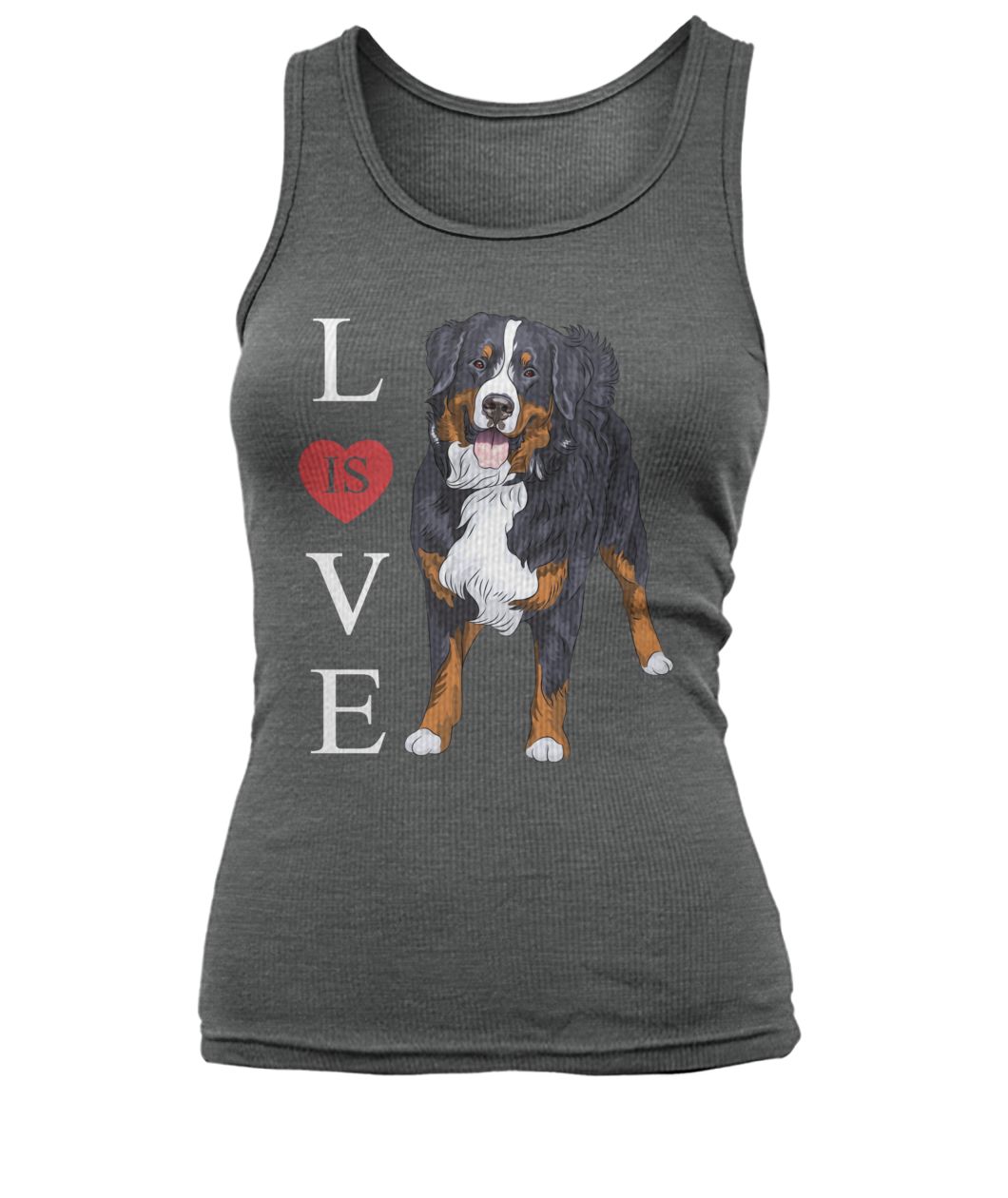 Bernese mountain dog is love women's tank top