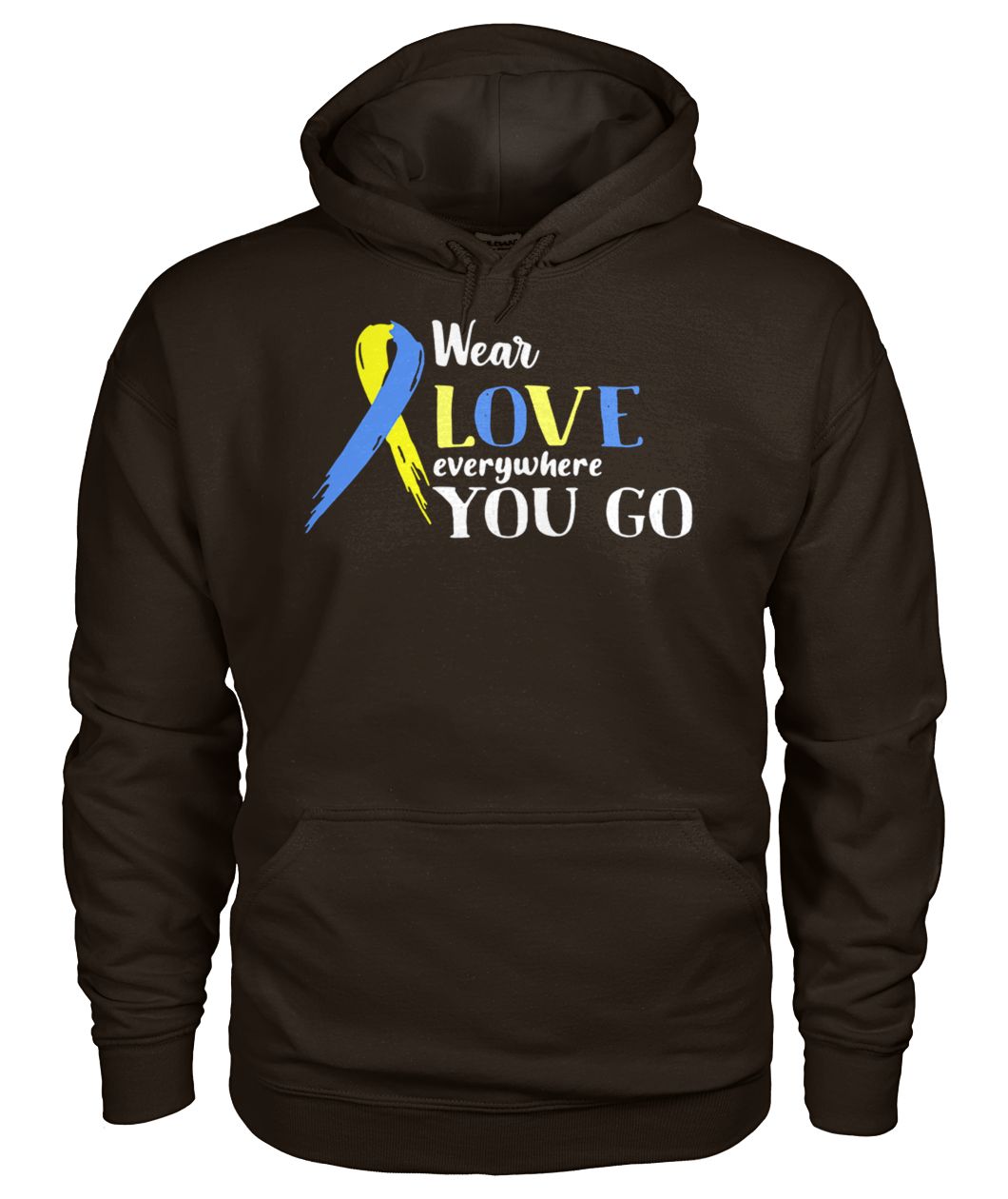 Cancer awareness wear love everywhere you go gildan hoodie