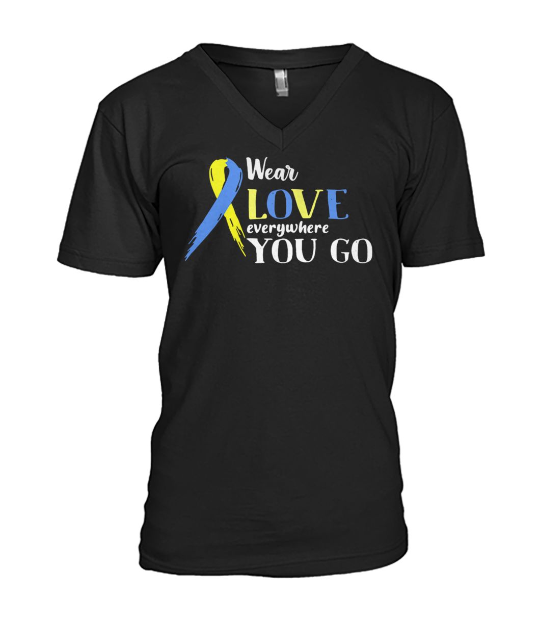Cancer awareness wear love everywhere you go mens v-neck