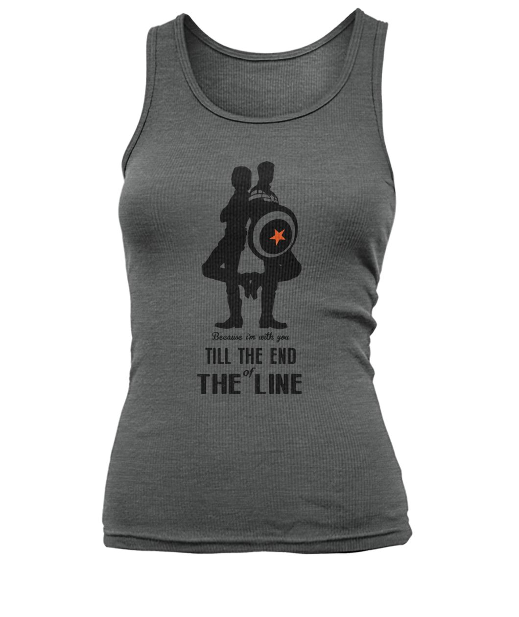 Captain america and bucky barnes because I’m with you till the end of the line women's tank top