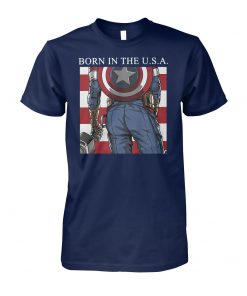 Captain america's ass born in the USA unisex cotton tee