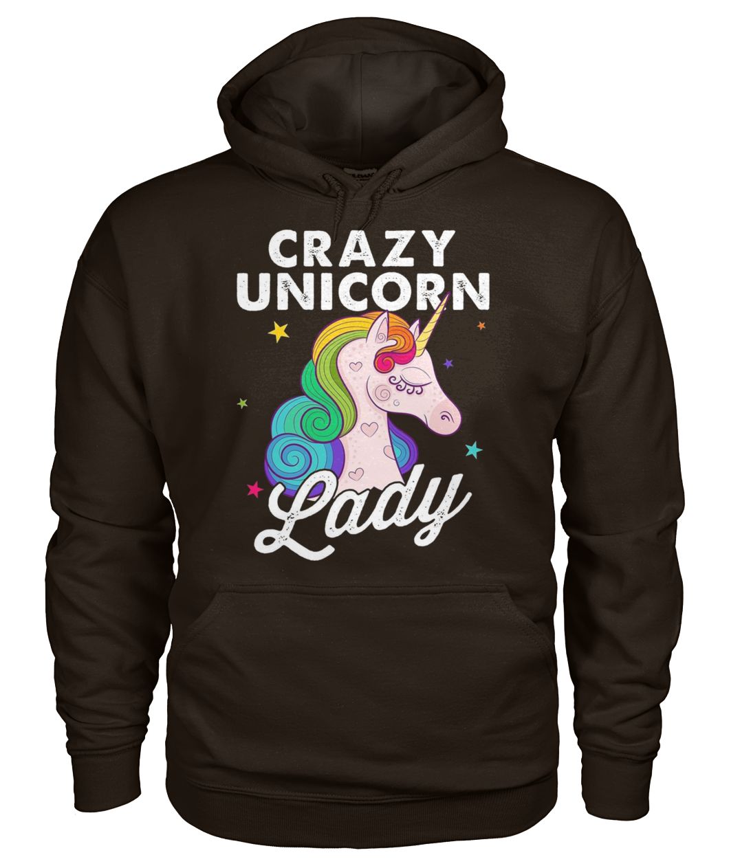 Crazy unicorn lady gildan hoodie