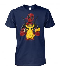 Deadpool hugging detective Pikachu unisex cotton tee