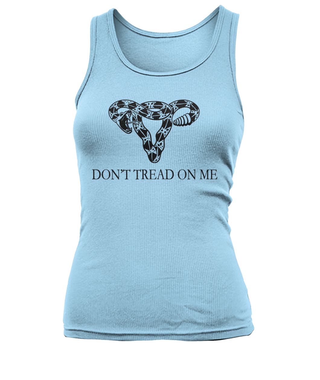 Don't tread on me uterus snake women's tank top