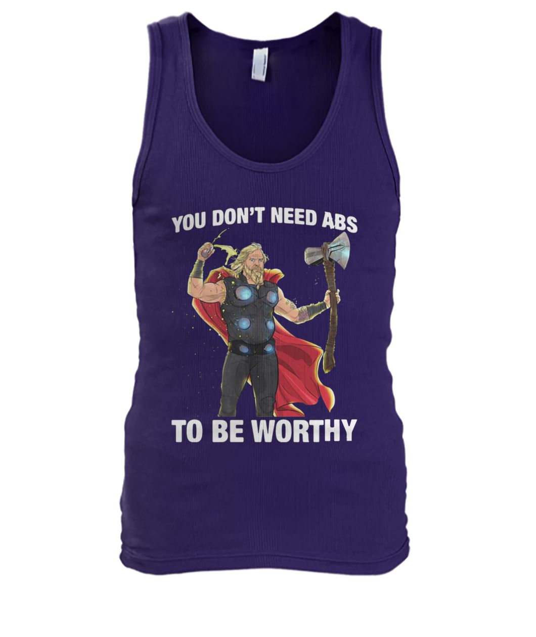 Fat-thor you don't need abs to be worthy men's tank top