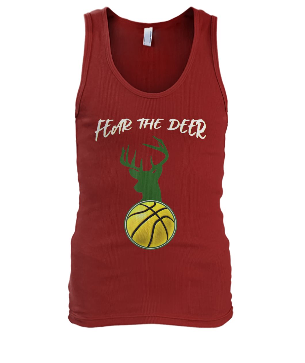 Fear the deer basketball men's tank top