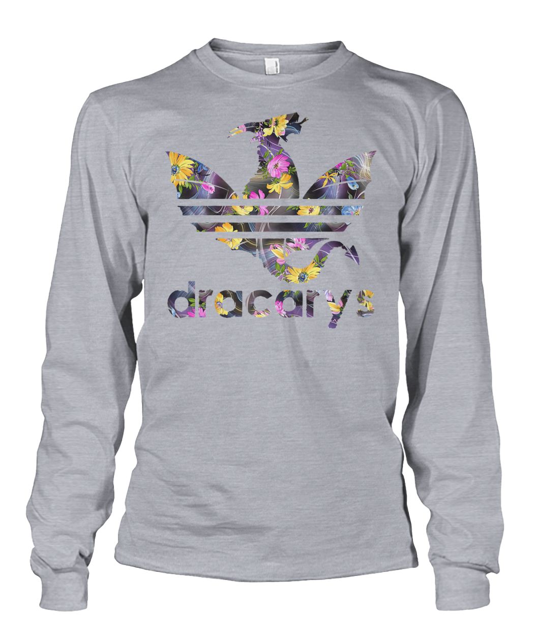 Floral flower game of thrones dragon dracarys unisex long sleeve