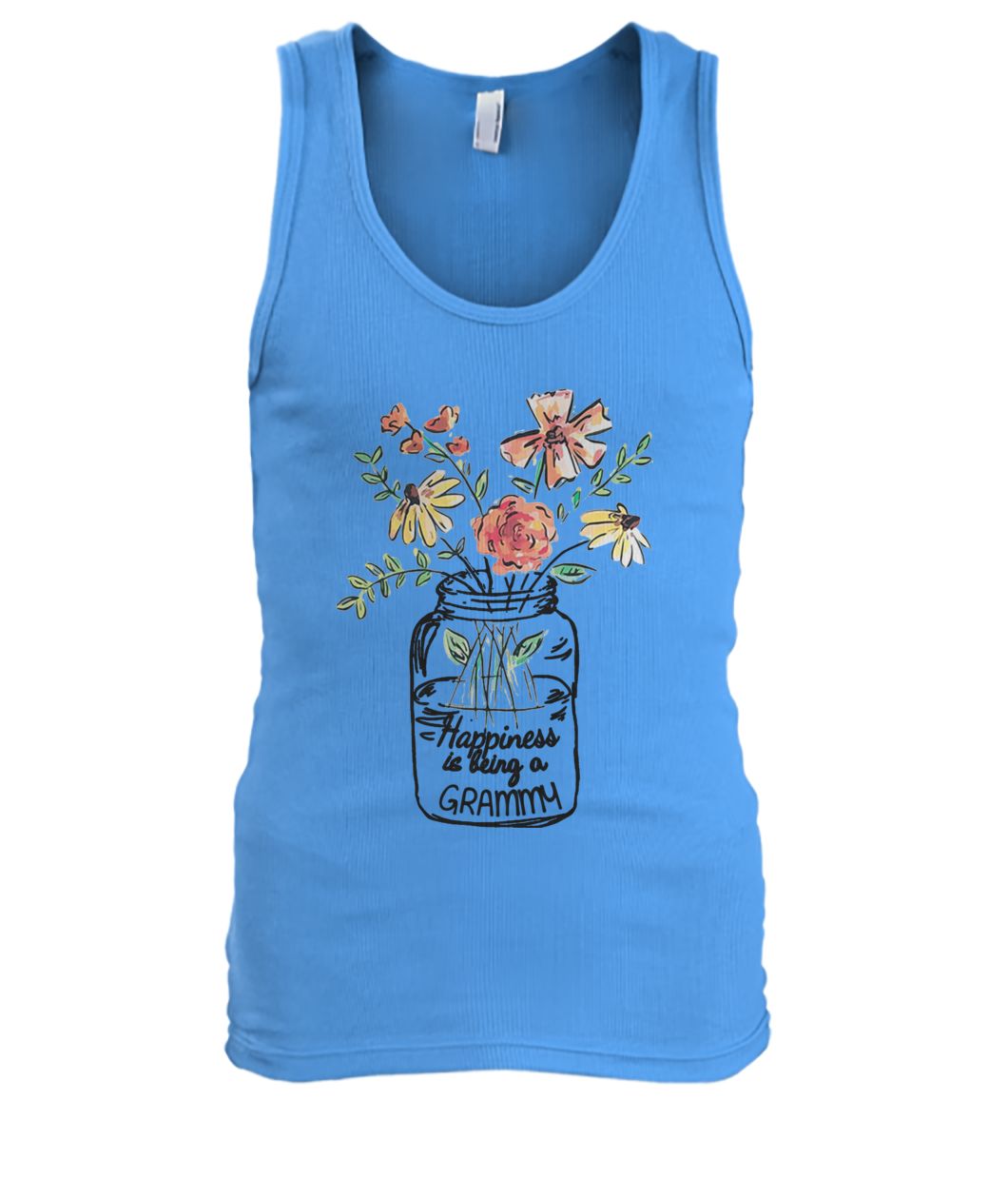 Flower happiness is being grammy life men's tank top
