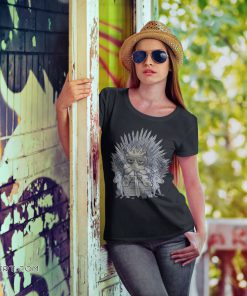 Game of thrones cat on the iron throne shirt
