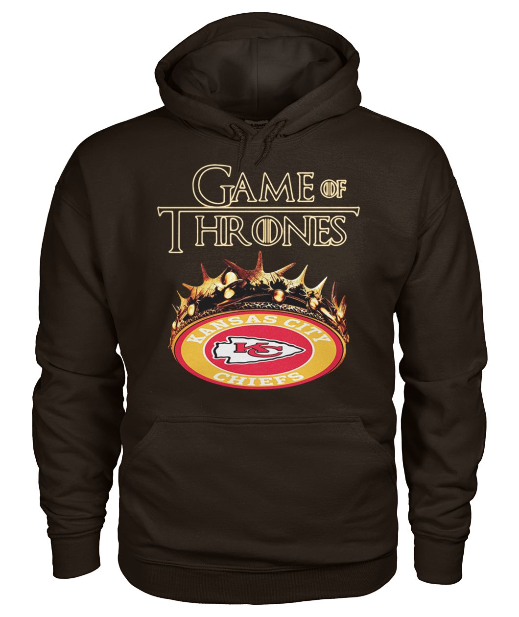 Game of thrones crown kansas city chiefs gildan hoodie