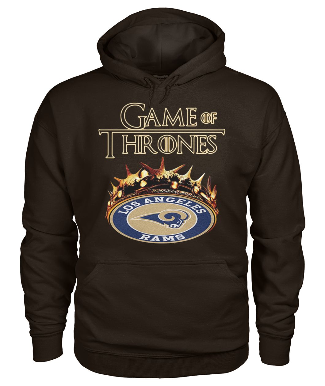 Game of thrones crown los angeles rams gildan hoodie