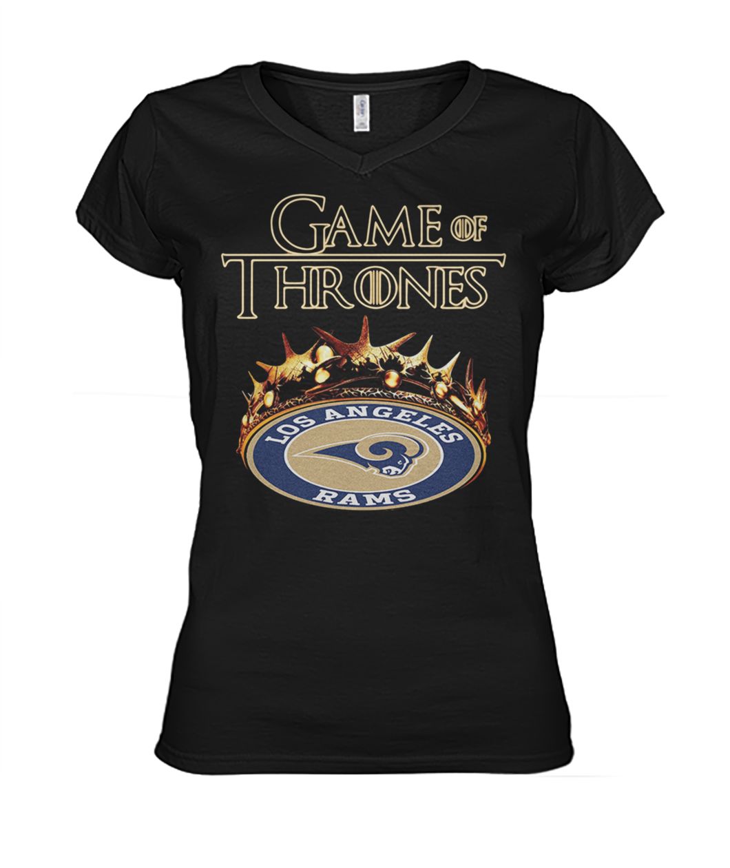 Game of thrones crown los angeles rams women's v-neck