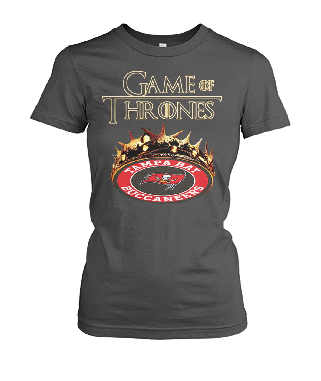 Game of thrones crown tampa bay buccaneers women's crew tee