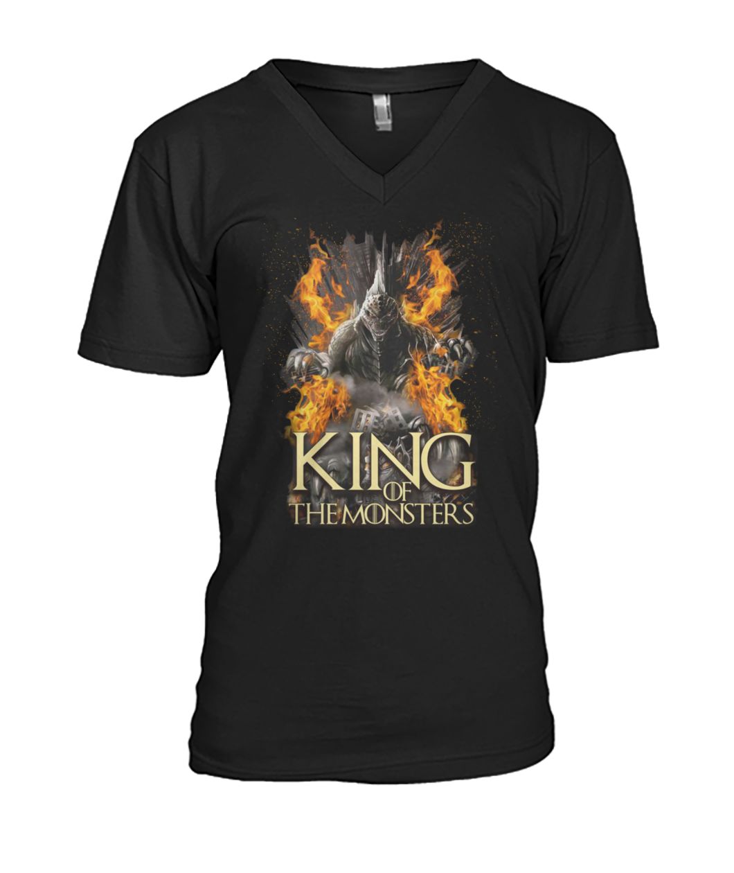 Game of thrones godzilla king of the monsters mens v-neck
