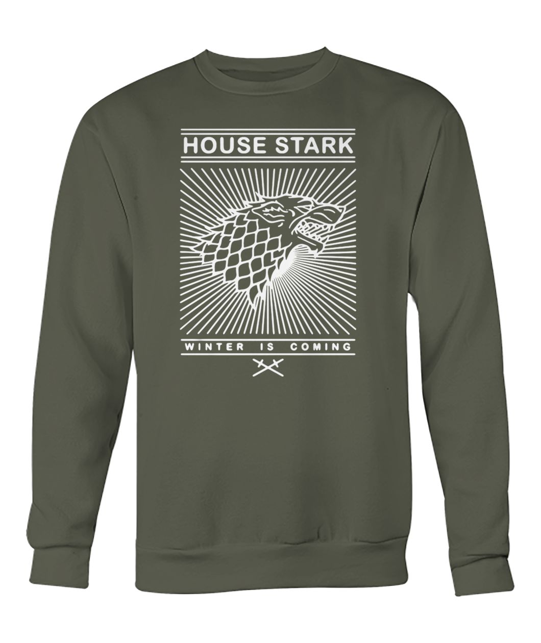 Game of thrones house stark winter is coming crew neck sweatshirt