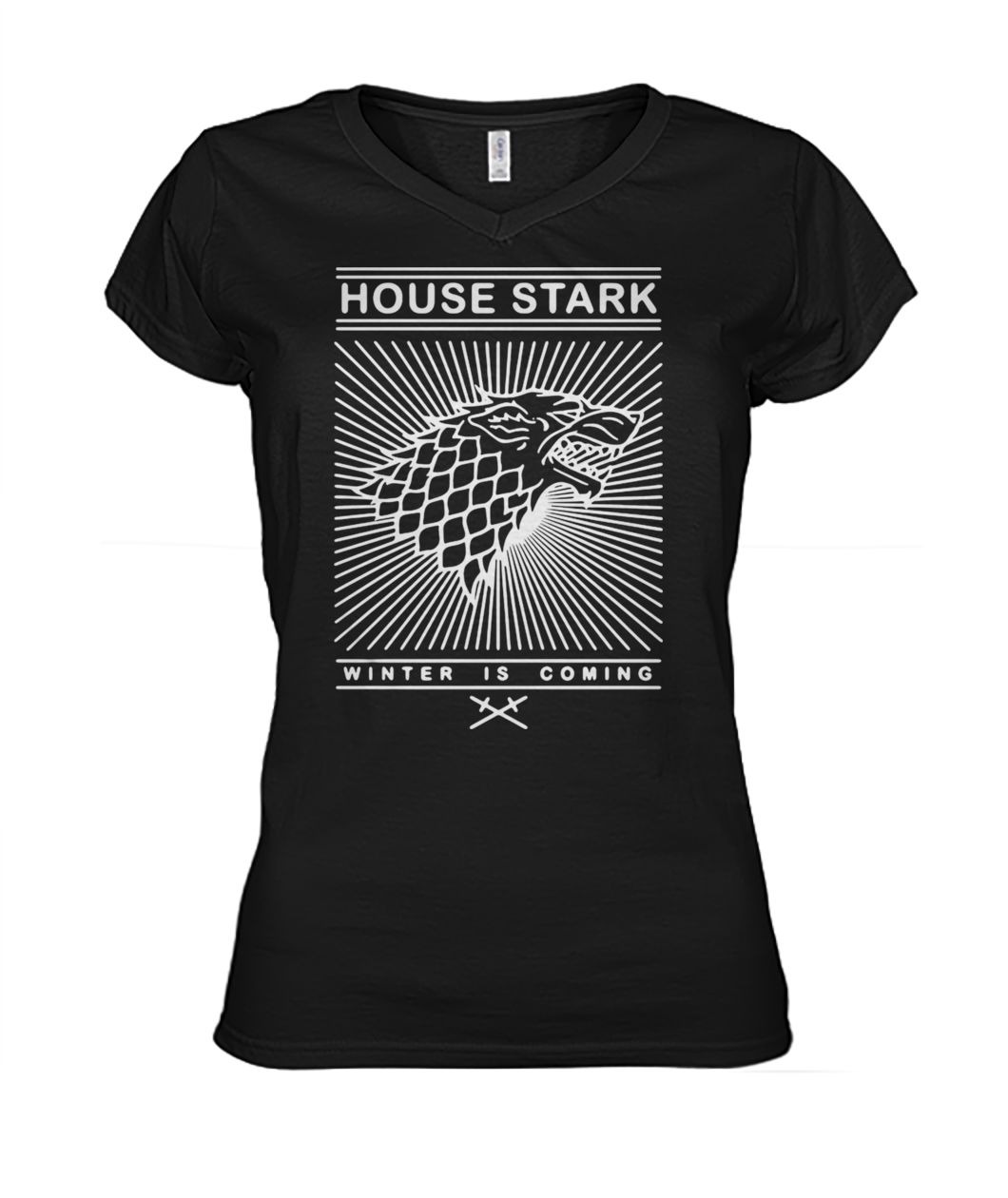 Game of thrones house stark winter is coming women's v-neck