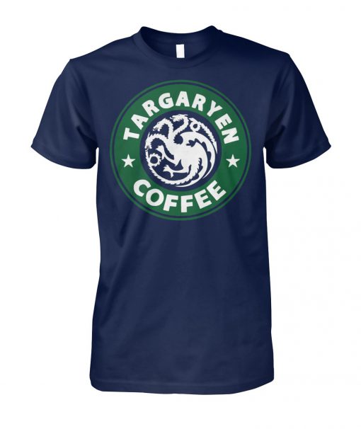 Game of thrones khaleesi targaryen dragons starbucks coffee unisex cotton tee