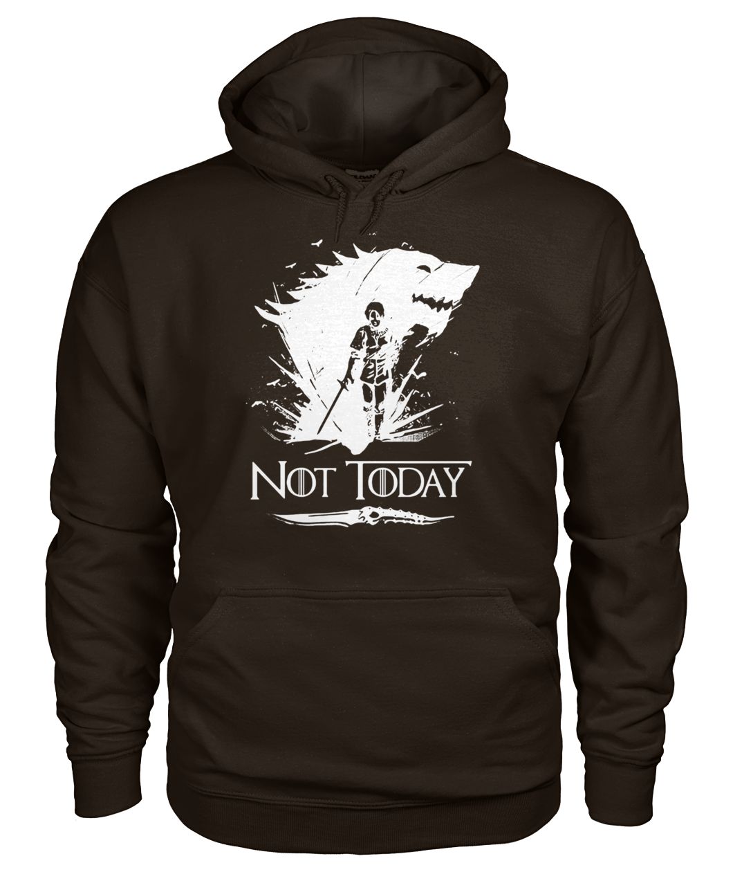 Game of thrones not-today death valyrian dagger-no one gildan hoodie