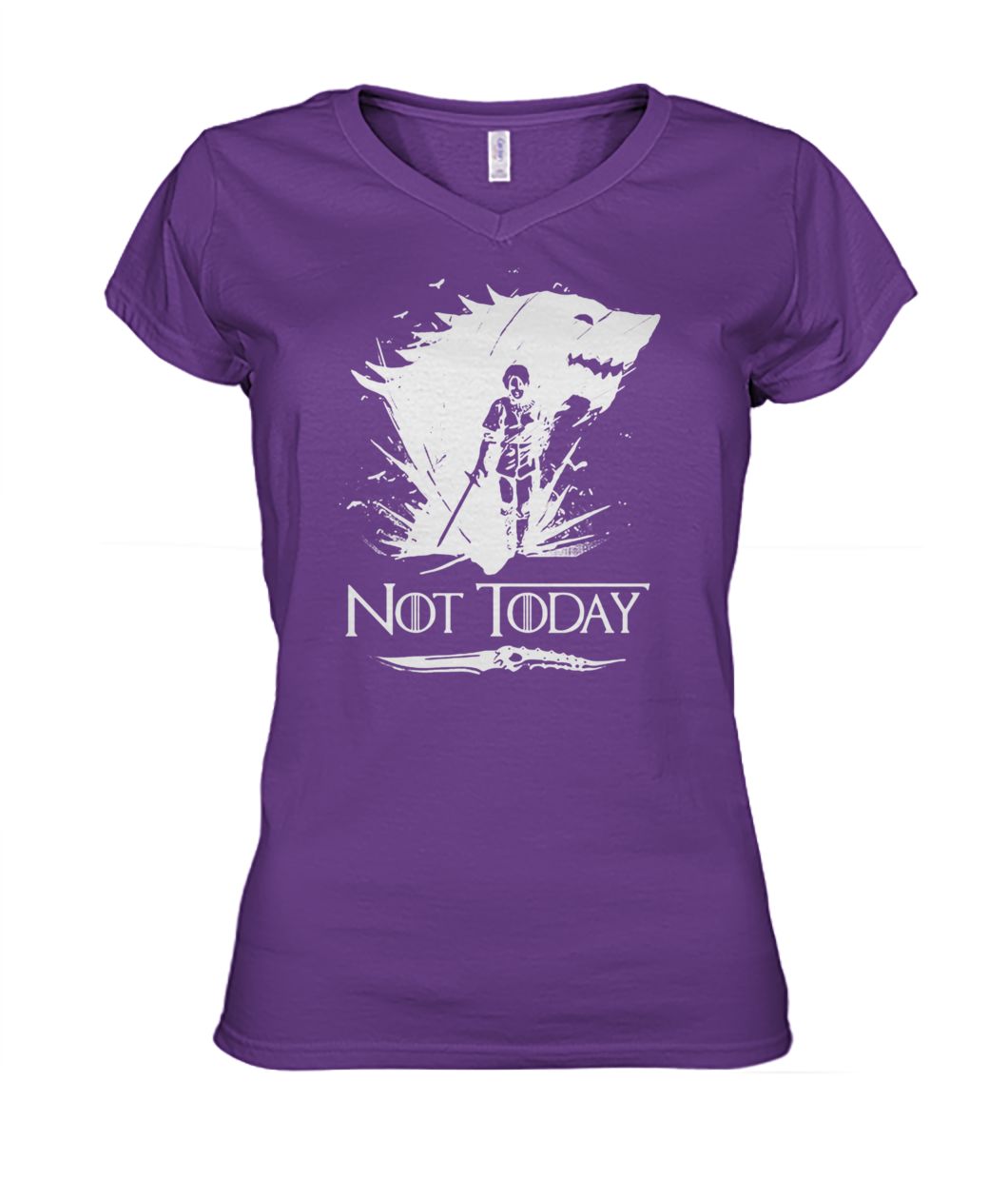 Game of thrones not-today death valyrian dagger-no one women's v-neck