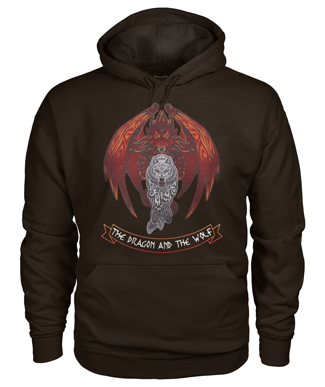Game of thrones the dragon and the wolf gildan hoodie