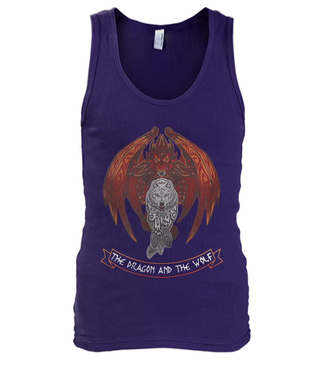 Game of thrones the dragon and the wolf men's tank top