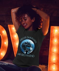 Game of thrones white walker the night king hello darkness my old friend shirt