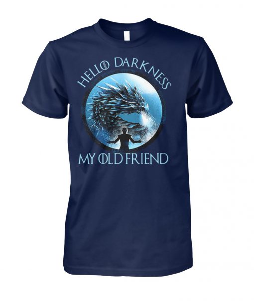 Game of thrones white walker the night king hello darkness my old friend unisex cotton tee