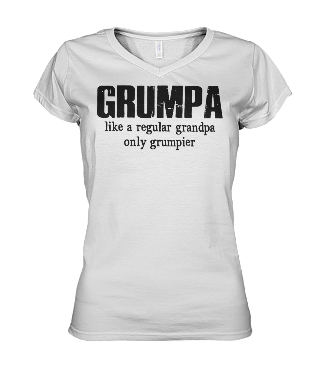 Grumpa like a regular grandpa only grumpier women's v-neck