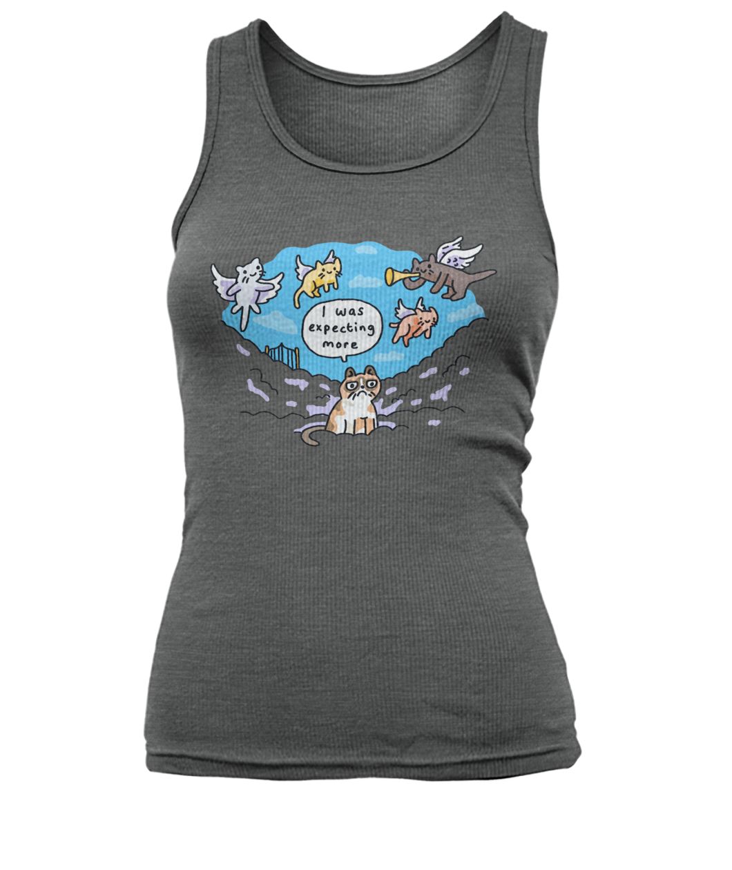 Grumpy cat I was expecting more women's tank top