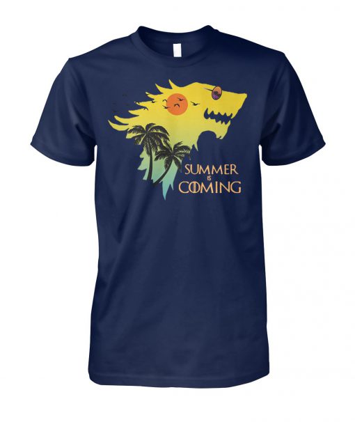 House stark summer is coming game of thrones unisex cotton tee