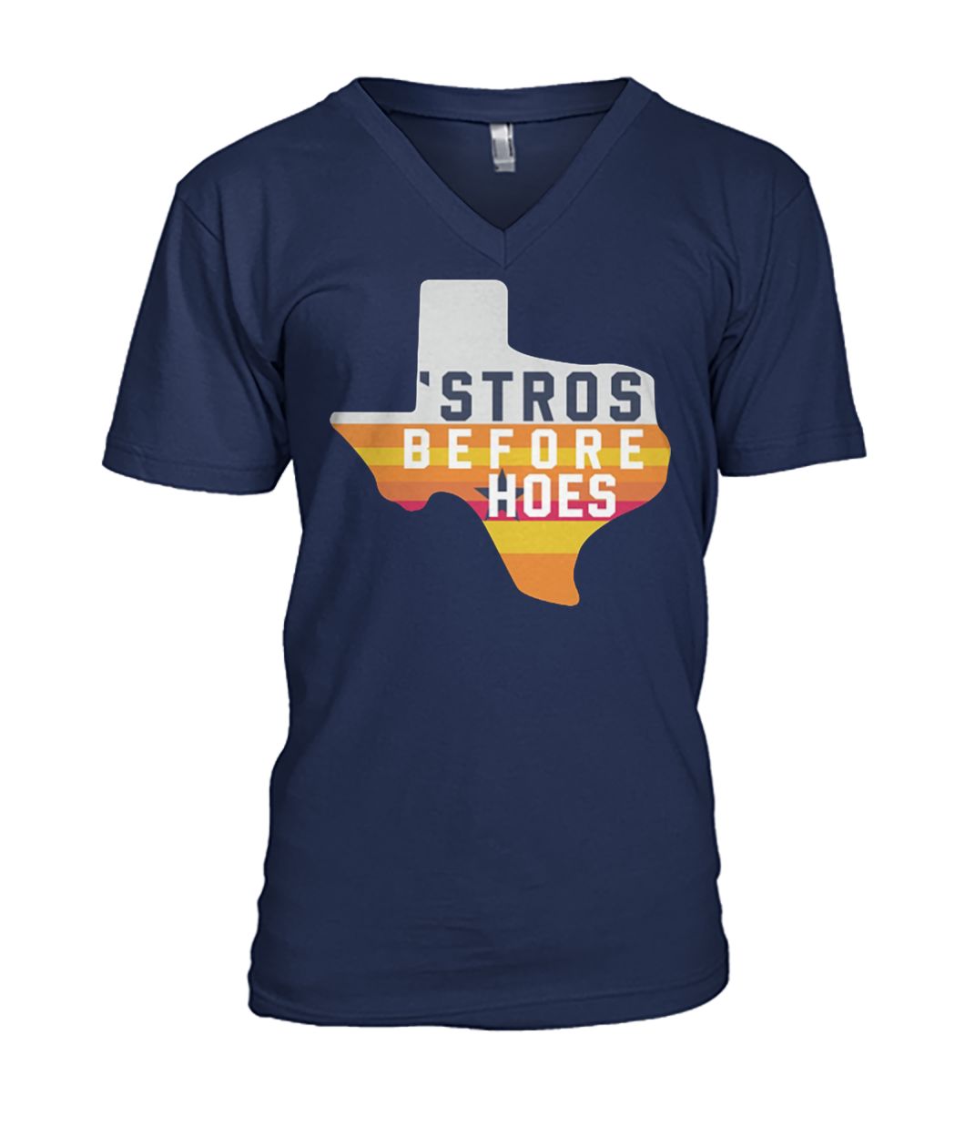 Houston astros inspired stros before hoes mens v-neck