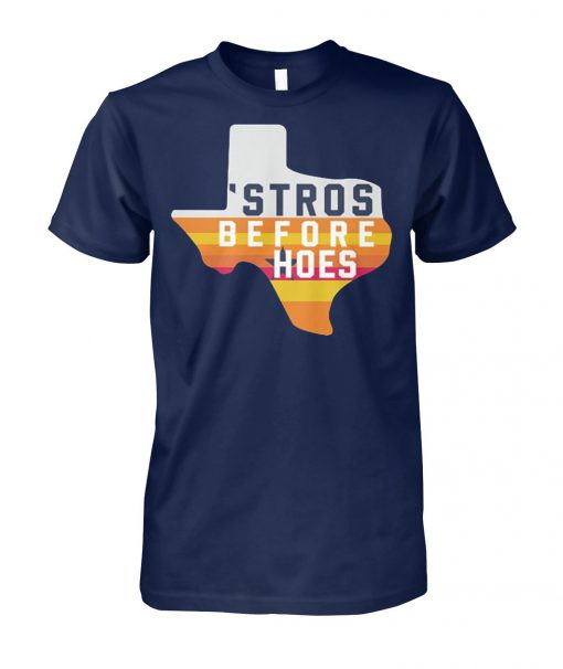 Houston astros inspired stros before hoes unisex cotton tee