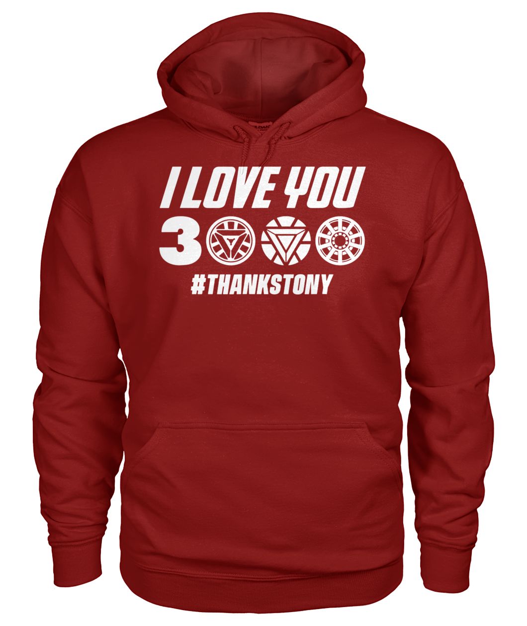 I love you 3000 times thanks Tony avengers endgame gildan hoodie