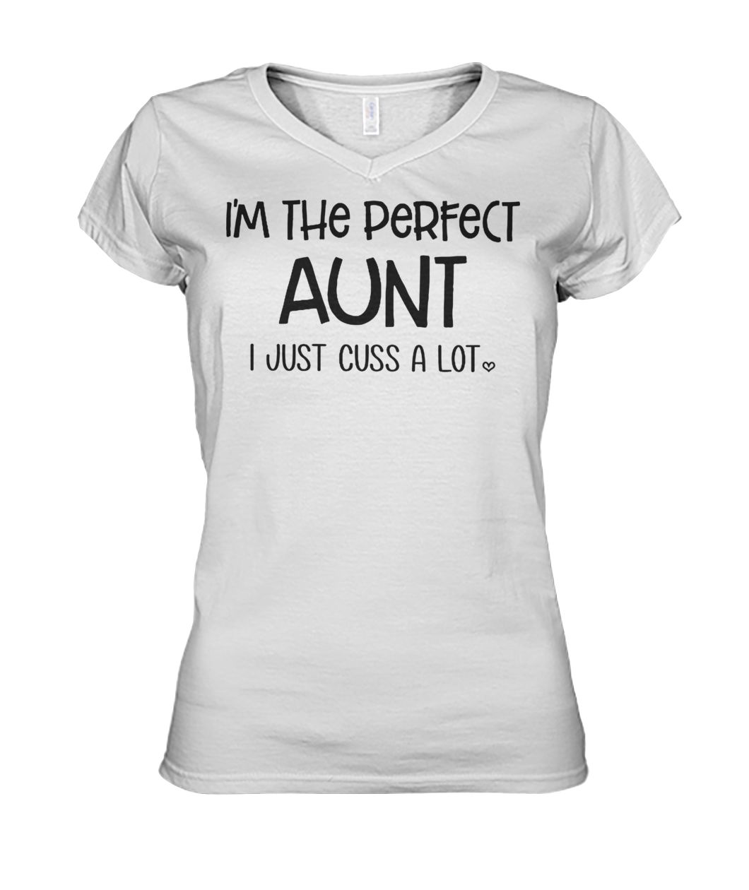 I'm the perfect aunt I just cuss a lot women's v-neck