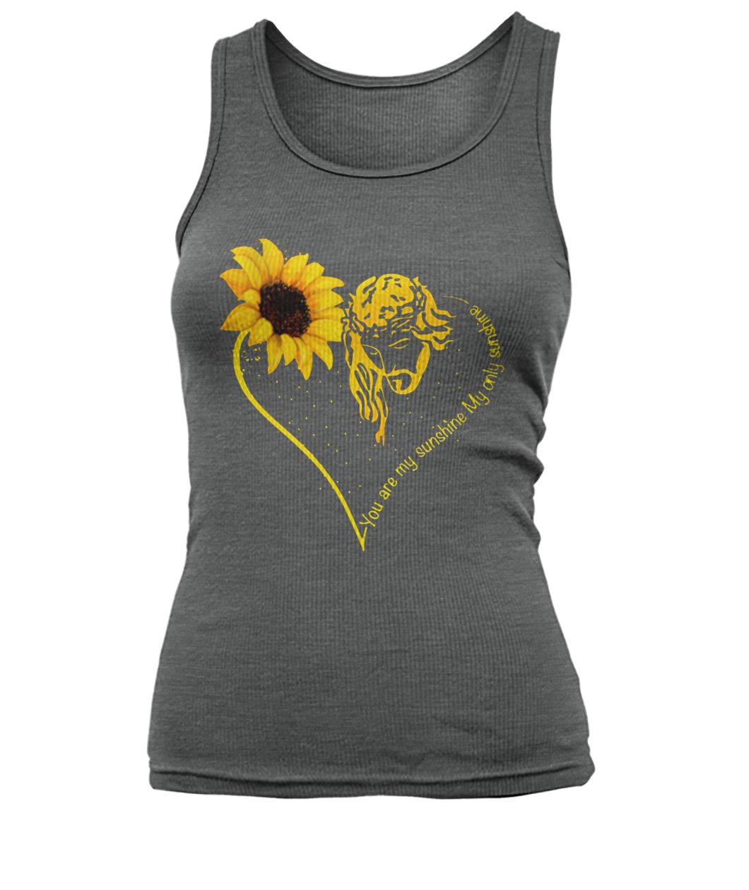 Jesus you are my sunshine hippie sunflower women's tank top