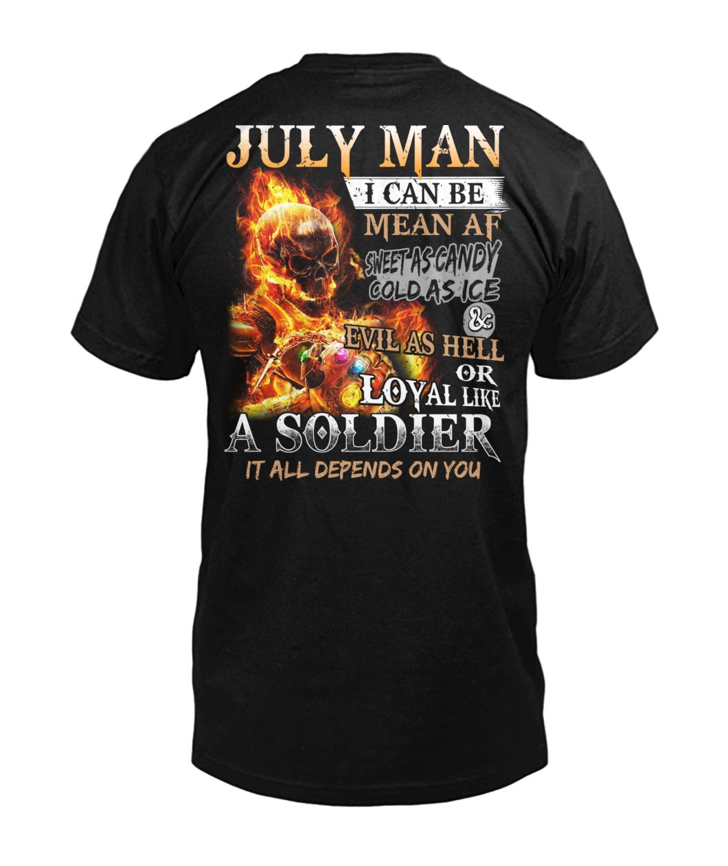 July man I can be mean af sweet as candy gold as ice and evil as hell mens v-neck