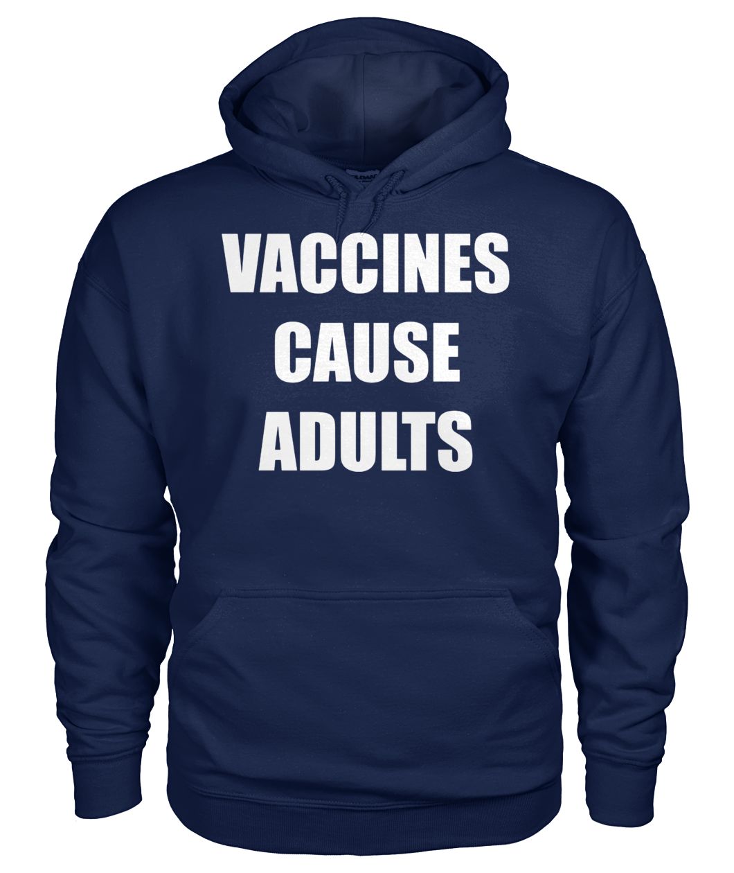 Justin trudeau vaccines cause adults gildan hoodie