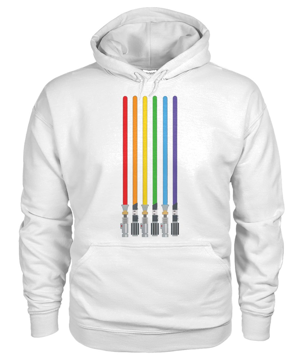 LGBT flag light swords light saber love gay pride gildan hoodie