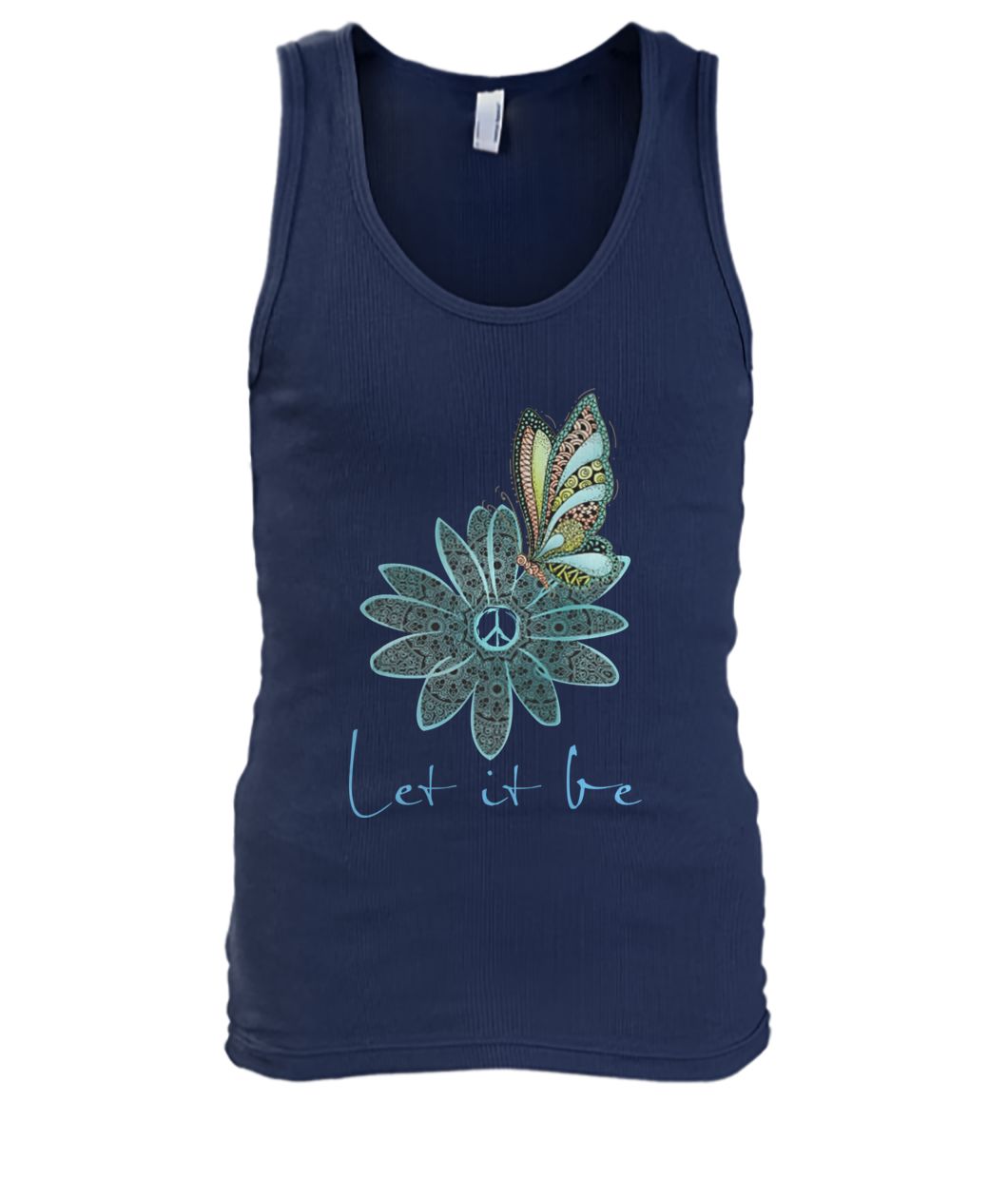 Let it be butterfly and flower men's tank top