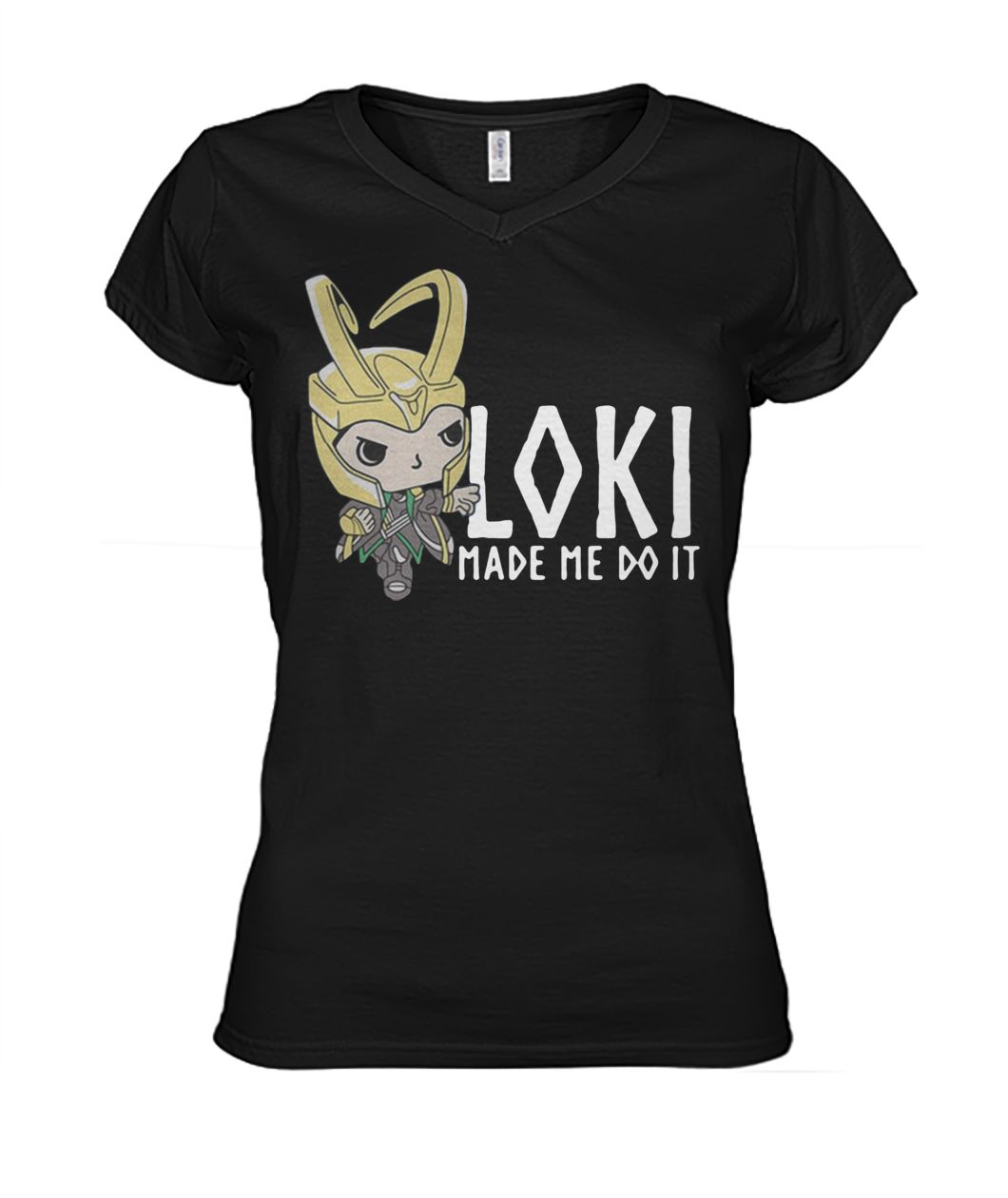 Marvel Loki made me do it women's v-neck