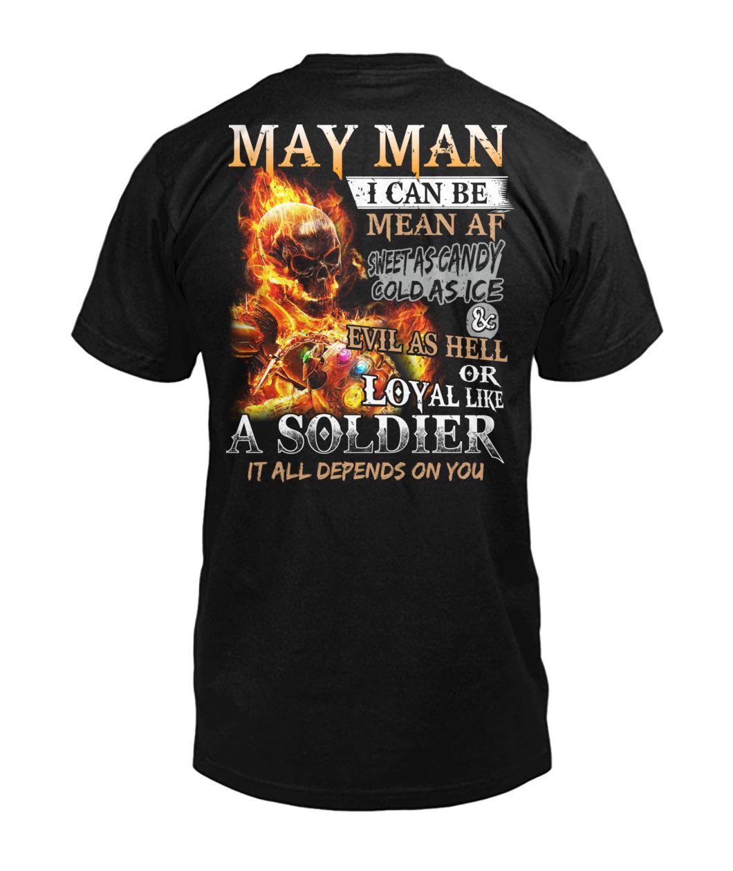 May man I can be mean af sweet as candy gold as ice and evil as hell mens v-neck