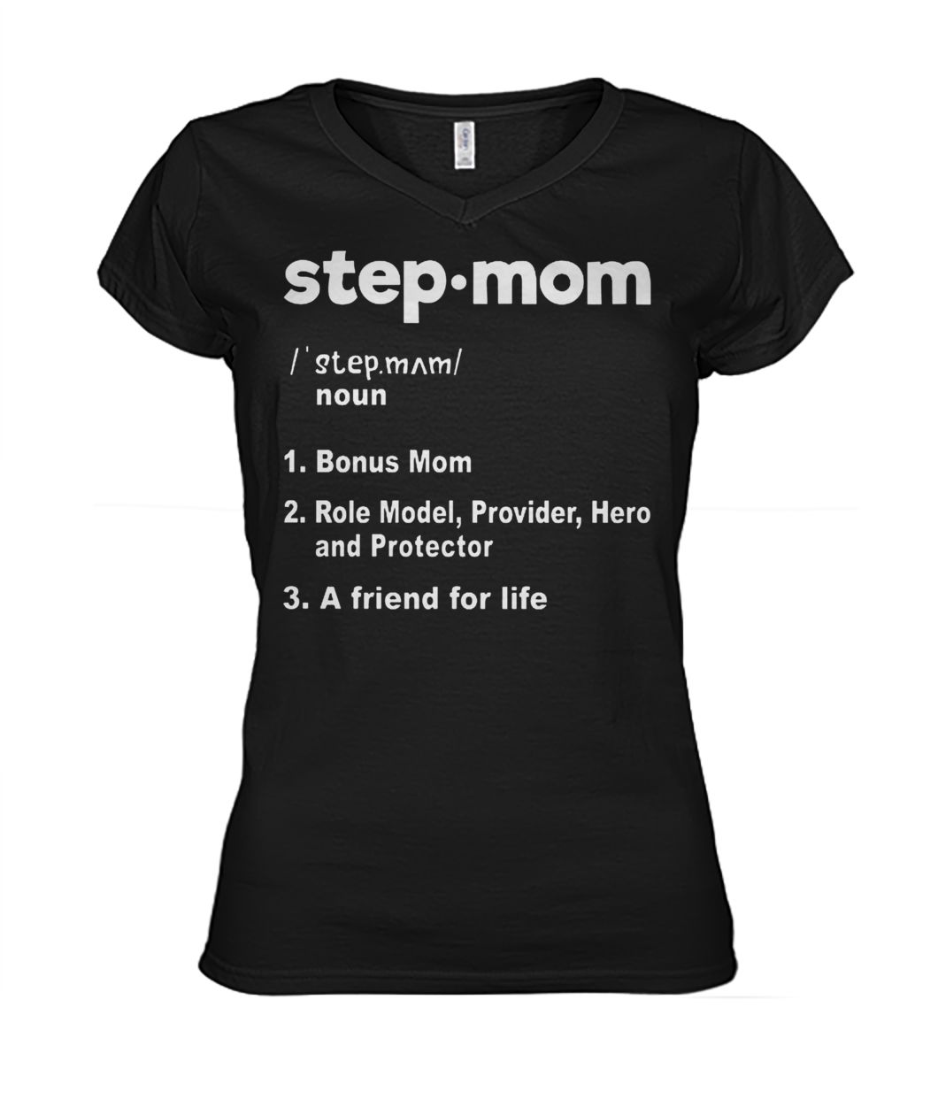 Mother's day step mom definition women's v-neck