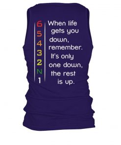 Motorcycle biker when life gets you down remember it's only one down the rest is up men's tank top