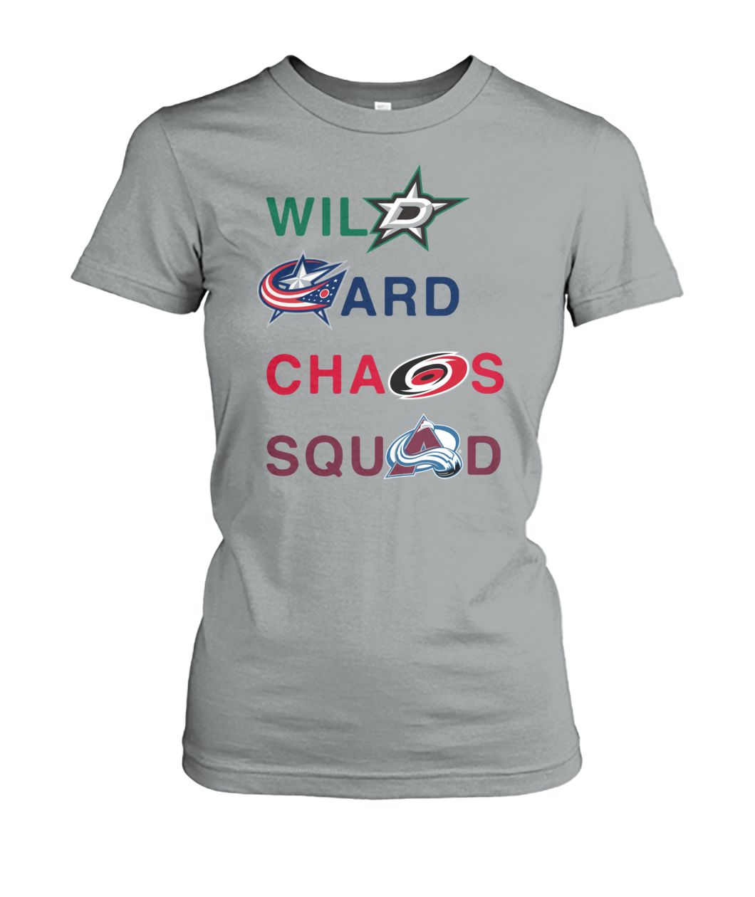 NHL wild card chaos squad women's crew tee