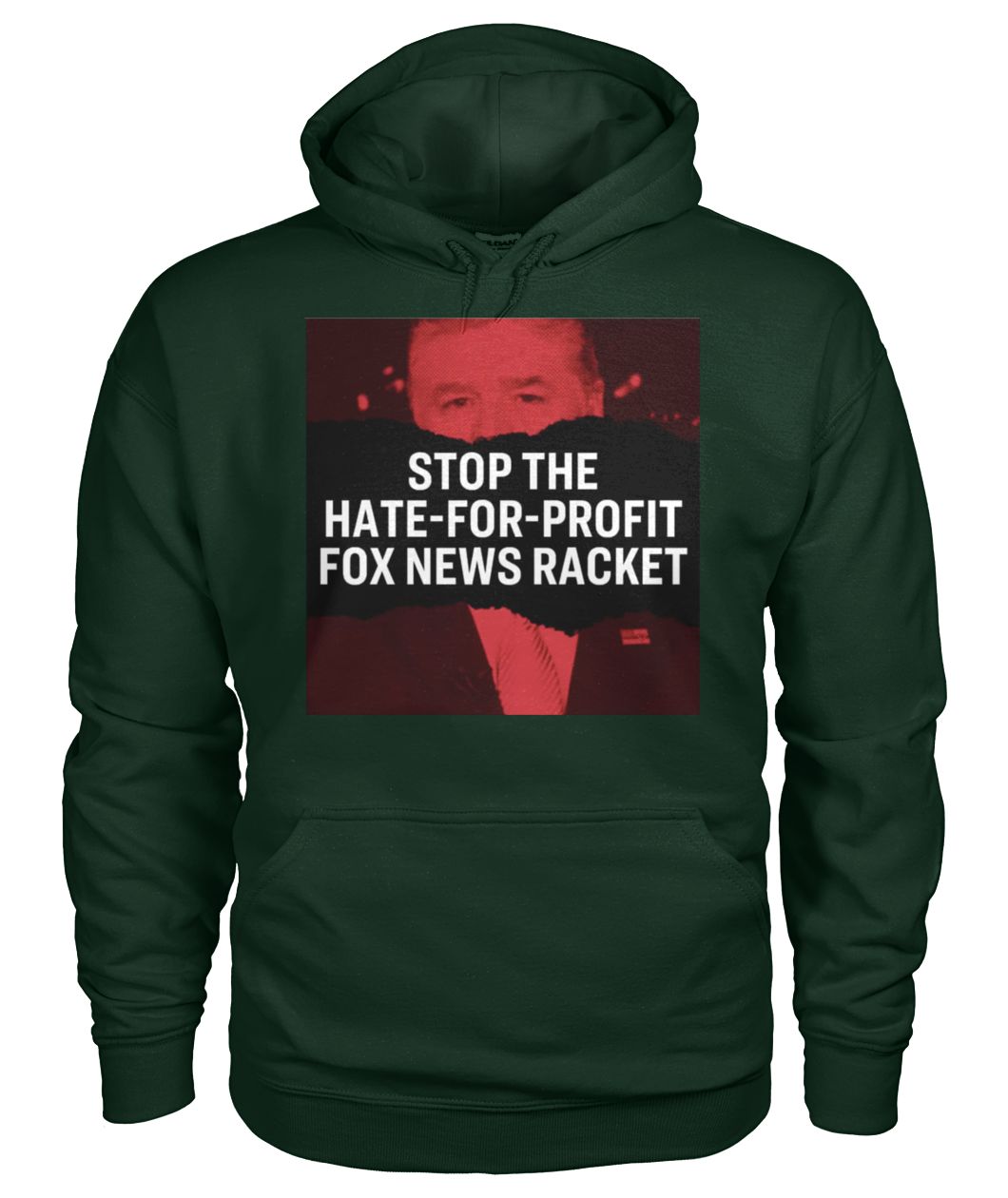 Sean hannity elizabeth warren stop hate for profit fox news racket gildan hoodie