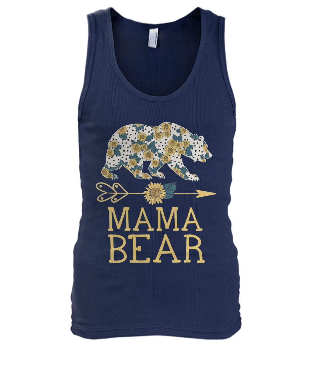 Sunflower mama bear men's tank top